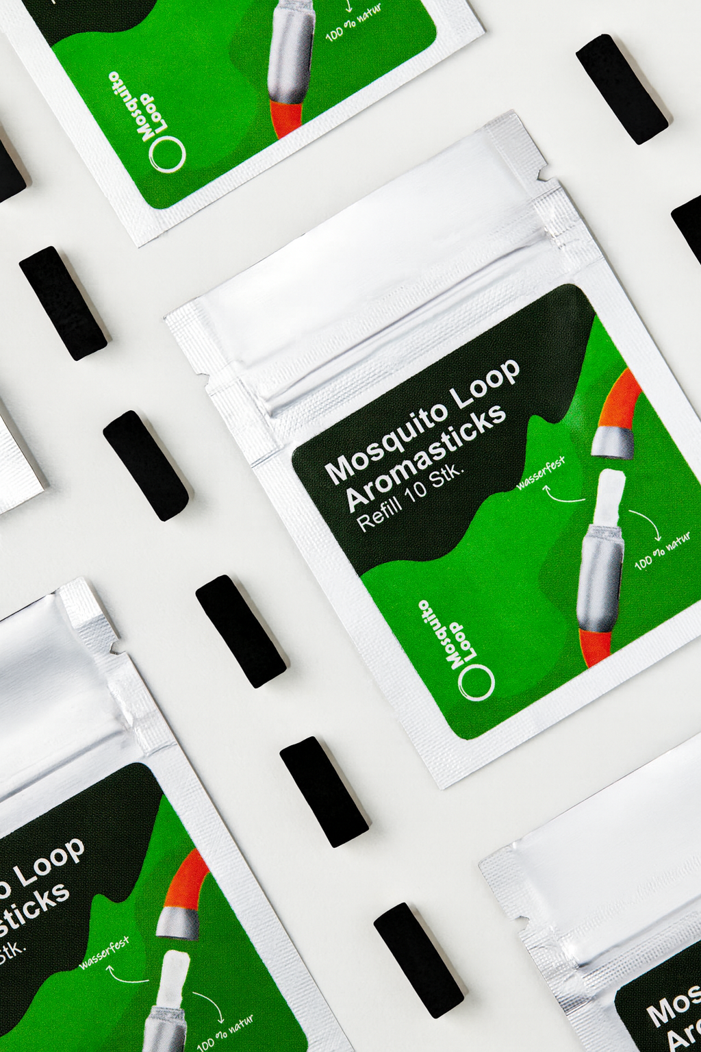 Mosquito Loop 3er Pack Aromasticks 10 Stk. Aluminiumflachbeutel