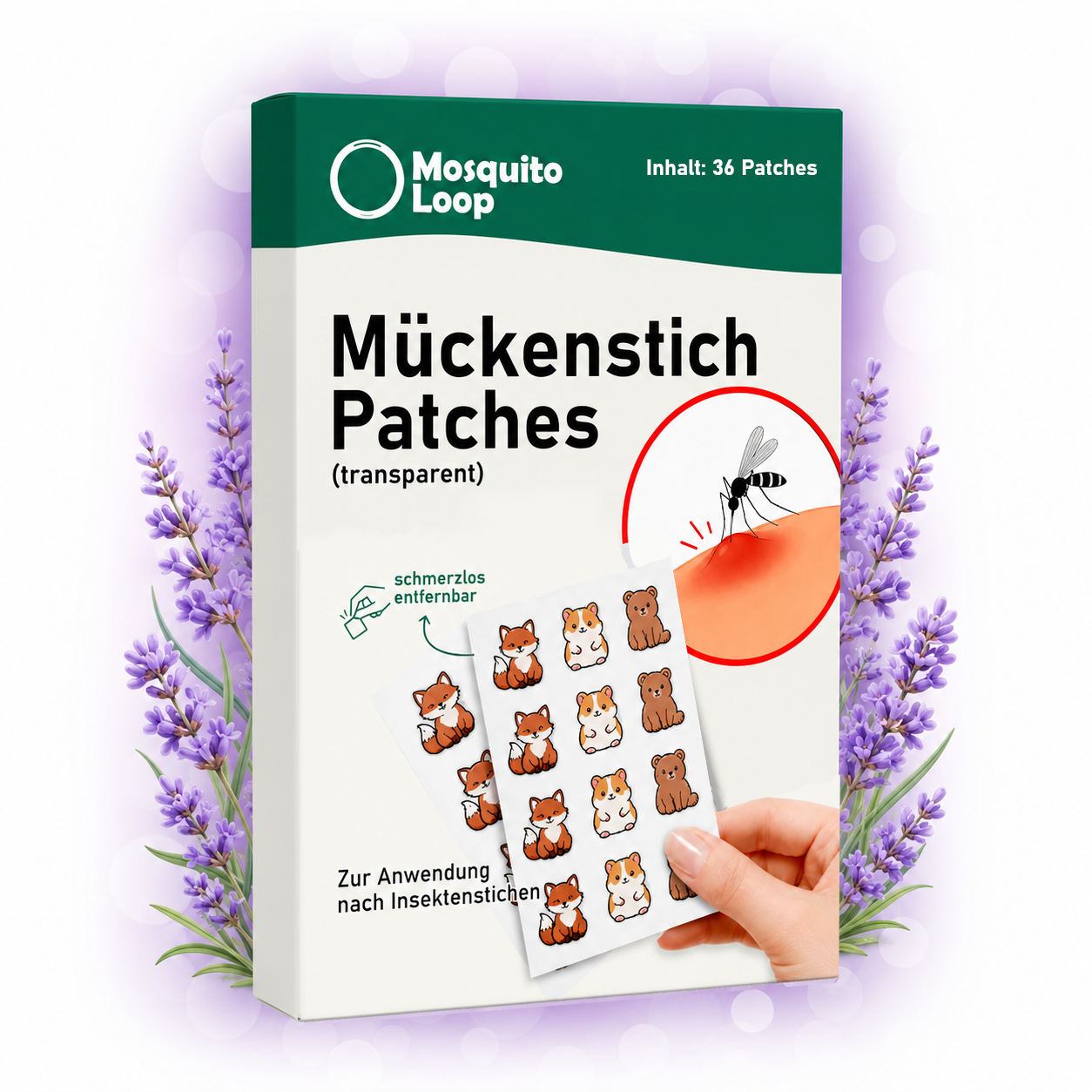 Mosquito Loop Mückenstich Patches zur Anwendung nach Insektenstichen